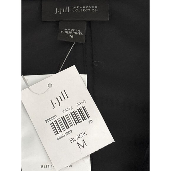 Quiet Luxury J.Jill Blazer Size M Wearever Velvet Black Belted One-Button Jacket - Picture 4 of 14